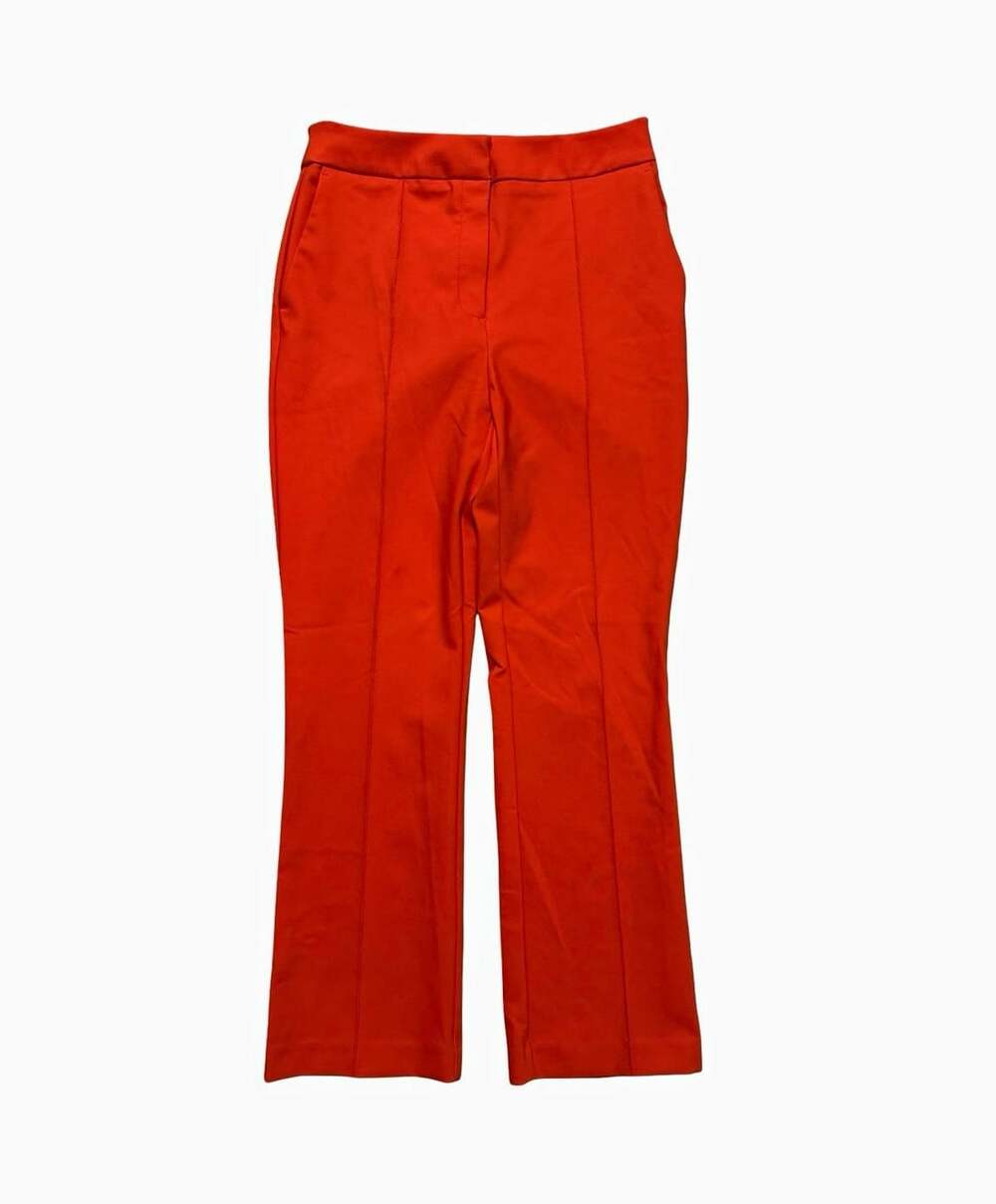 Rachel Zoe Womens Pants Size 6 Orange High Rise Slim Ankle Career Trousers